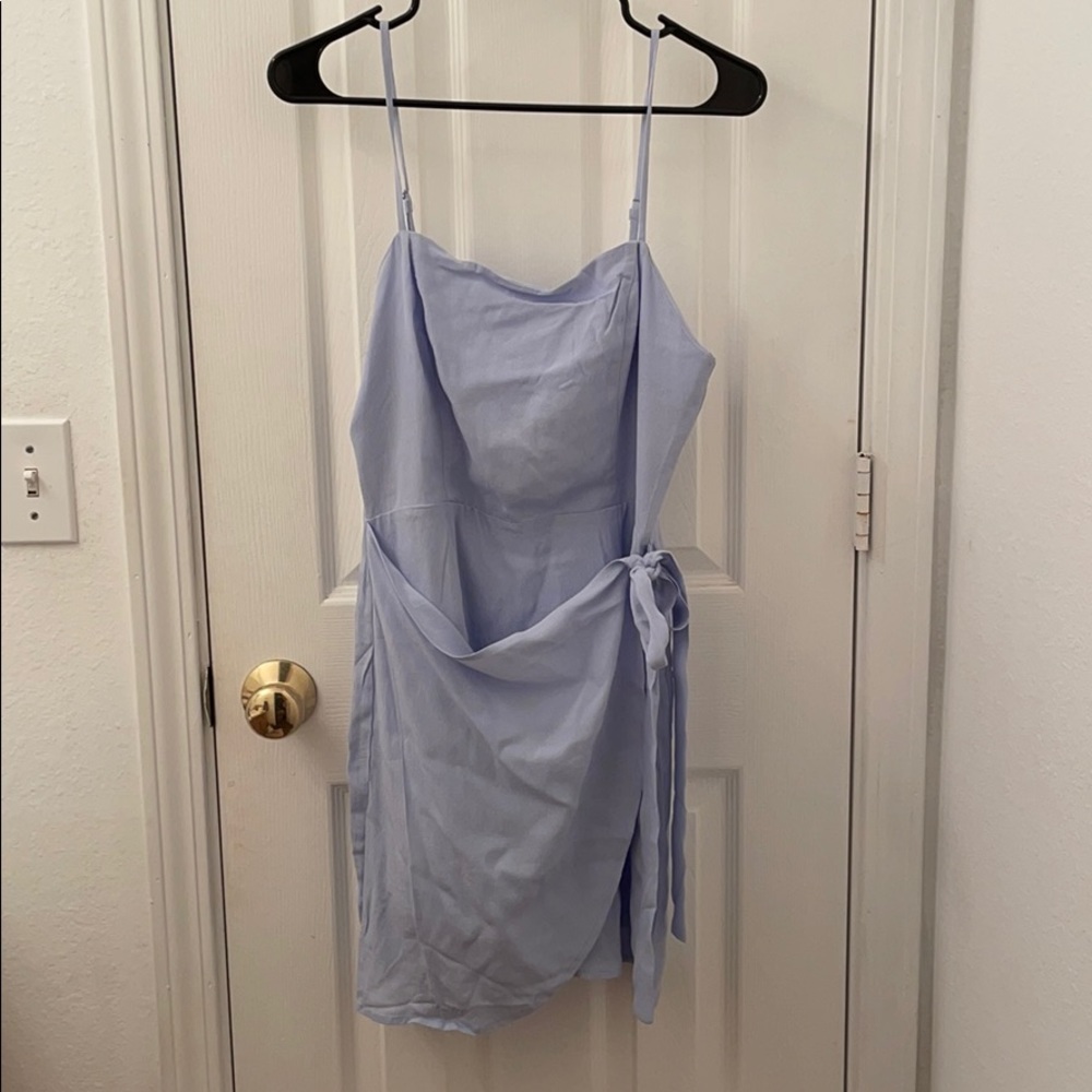 Light Blue Wrap Dress